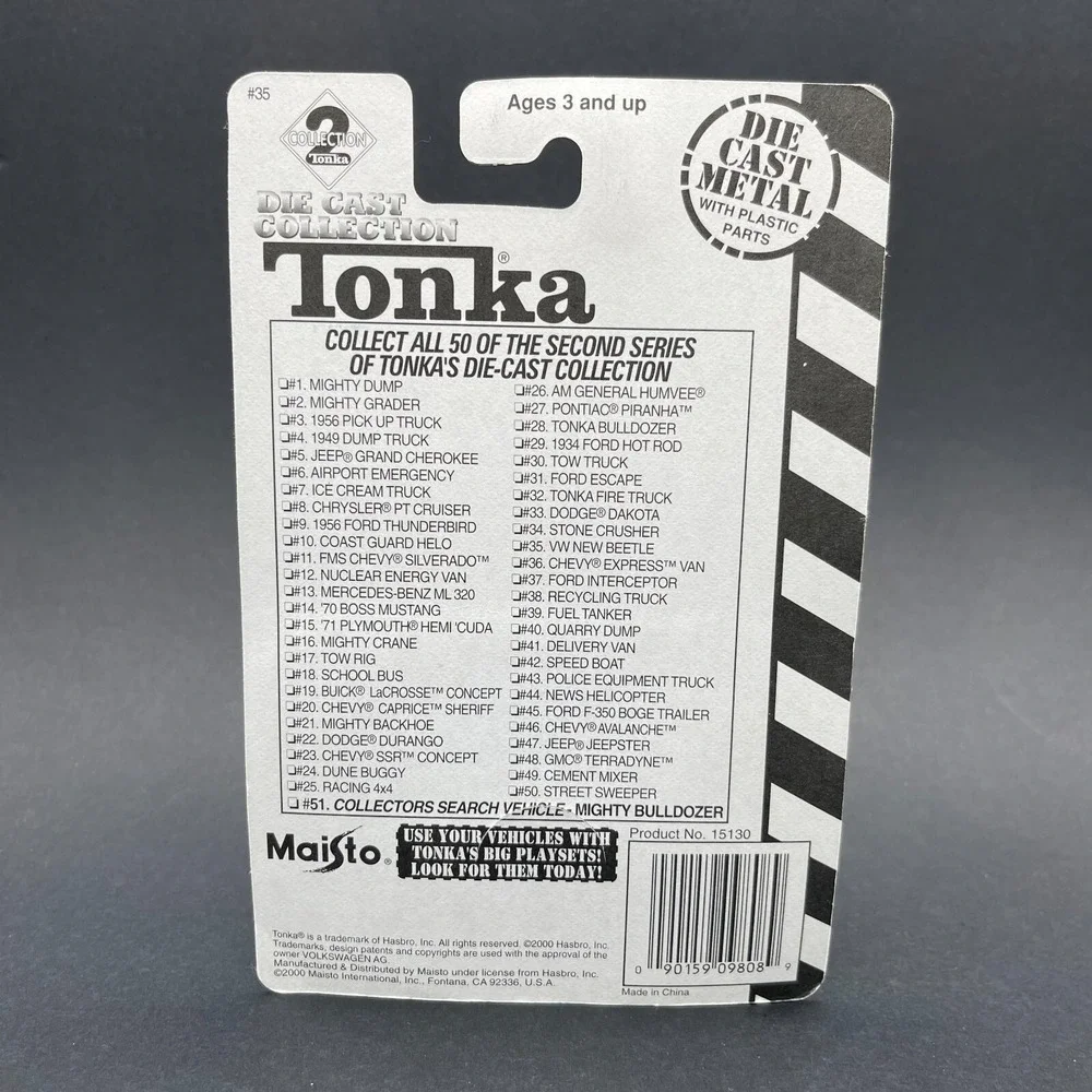 Maisto Tonka Bonzai Volkswagen VW New Beetle Bug Car Yellow Diecast 1/64 #35‎